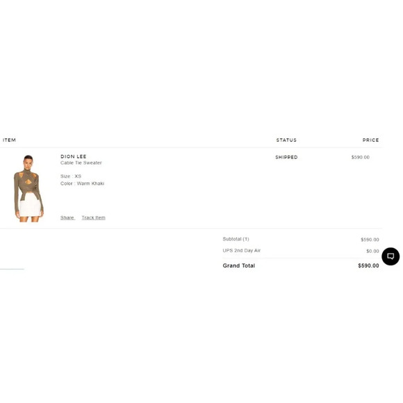 NWT Dion Lee Size XS/2 Warm Khaki Cable Cut-Out Back Tie Turtleneck Sweater - Picture 16 of 16